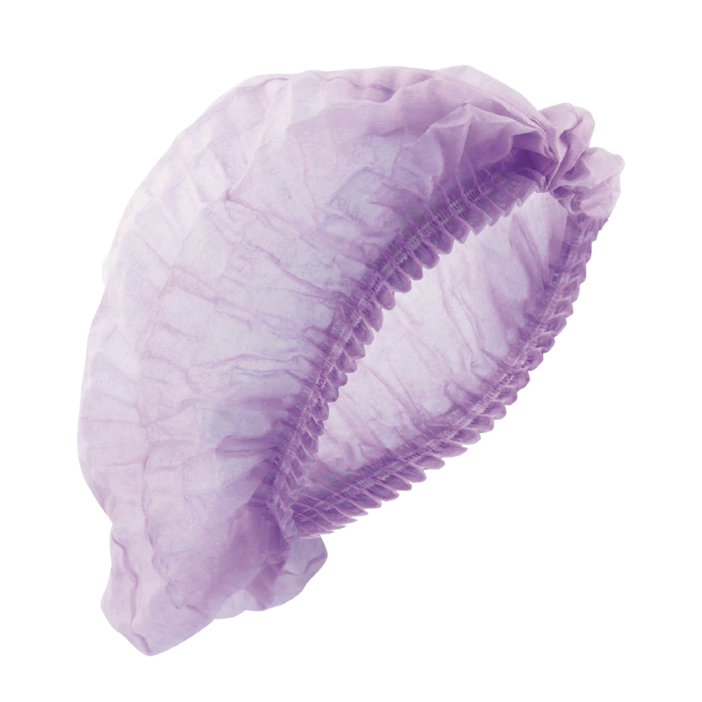 Cofia Plisada Desechable de Polipropileno Morada 21" ECO-1521MM