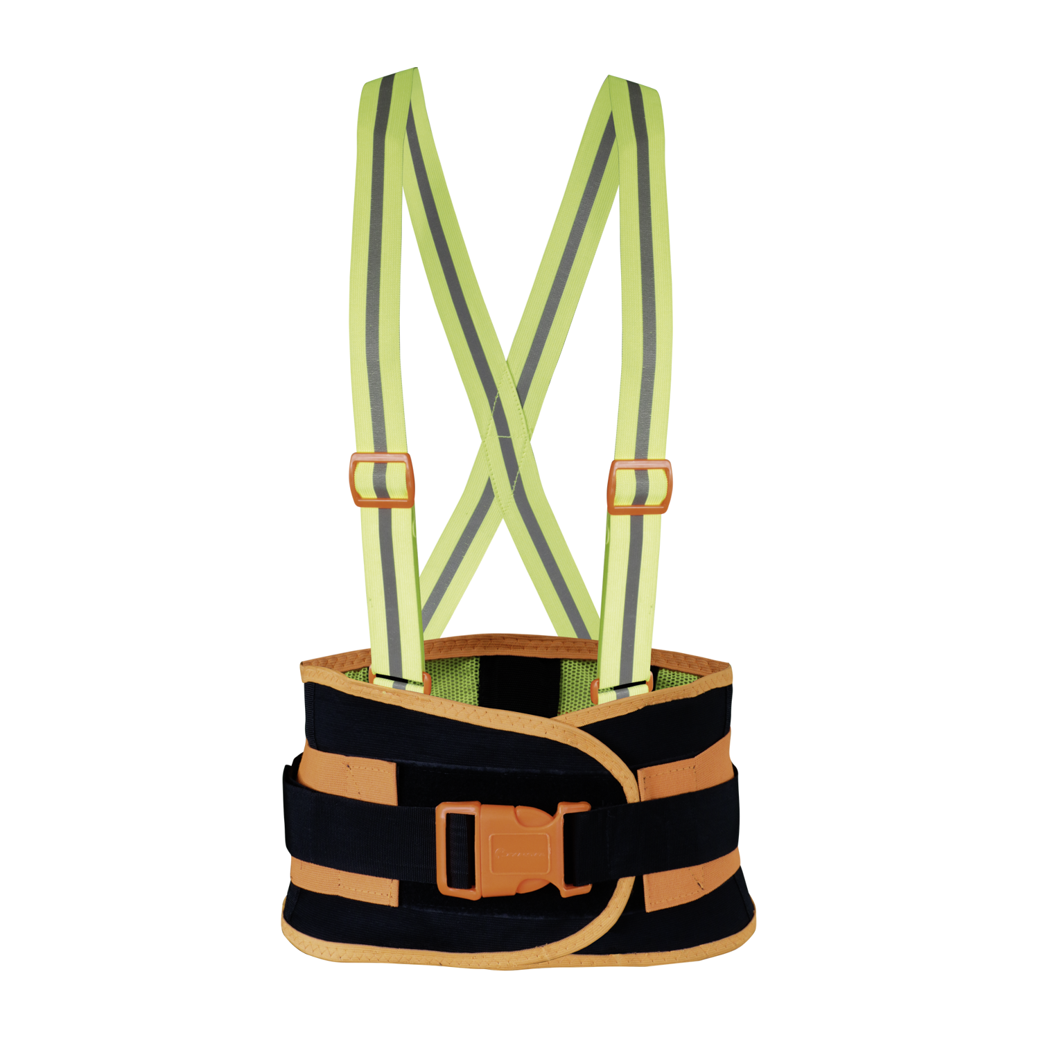 Faja de Soporte Sacrolumbar ECO-807 con Tirantes de Alta Visibilidad