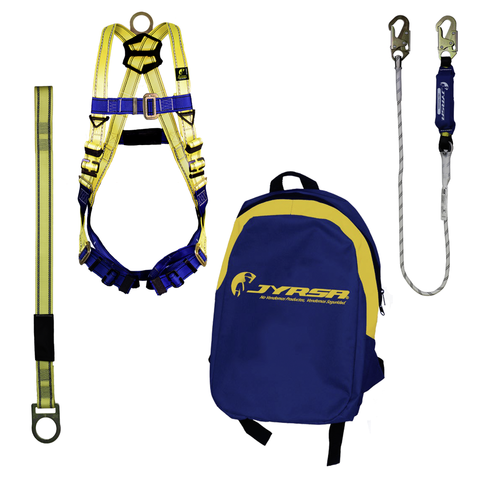 Kit de Protección Contra Caídas JYRSA SS-MOCH02K con Arnés y Amortiguador