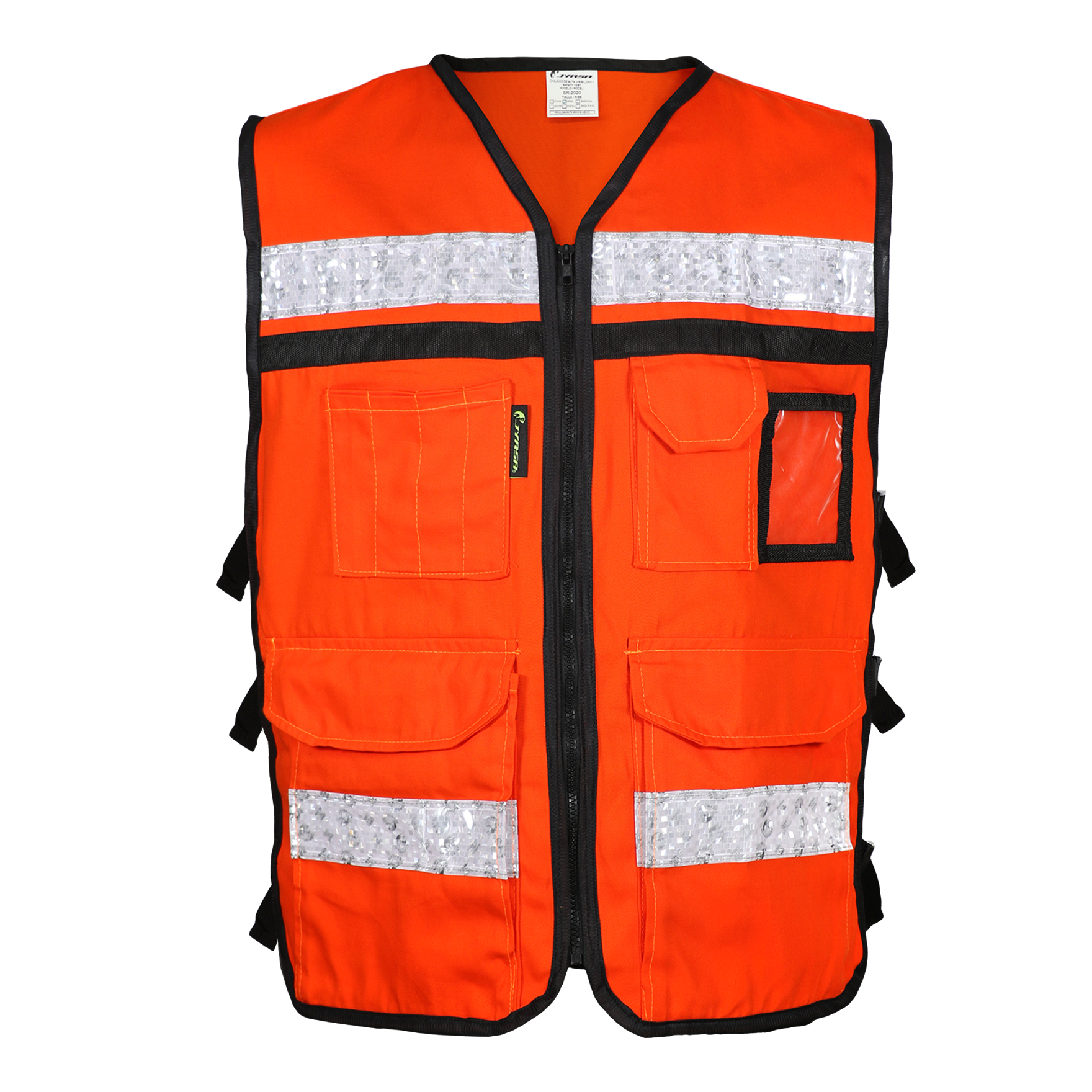 Chaleco Rescatista de Gabardina SR-2020 con 8 Bolsas y Reflejantes