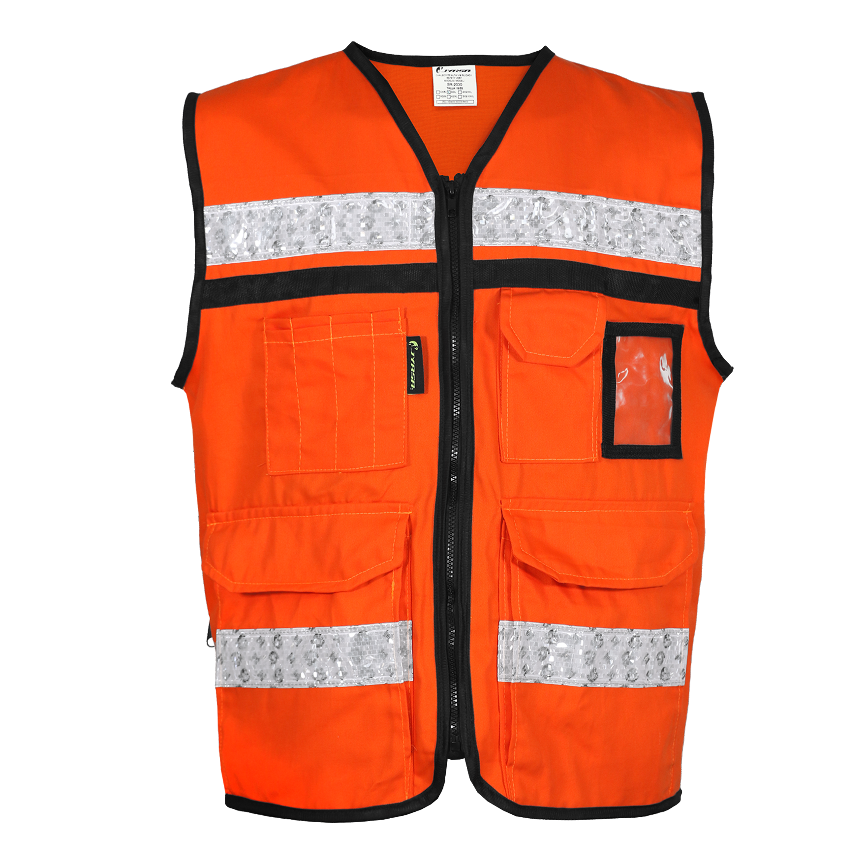 Chaleco Rescatista de Gabardina SR-2030CR con 8 Bolsas