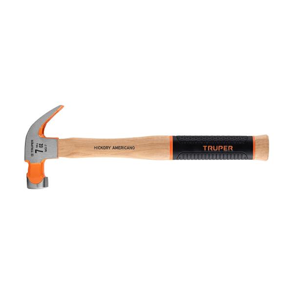 Martillo de Uña Curva Truper Grip de 7 oz con Mango de Hickory