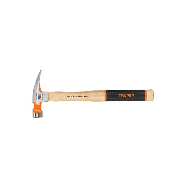 Martillo Truper de 20 oz con Uña Recta y Boca Fresada - Grip Antiderrapante