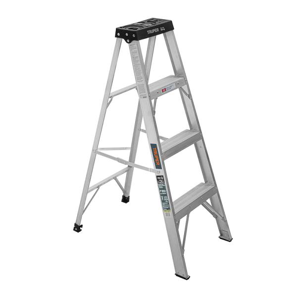 Escalera de Tijera de Aluminio Truper, 3 Peldaños, Capacidad 150 kg