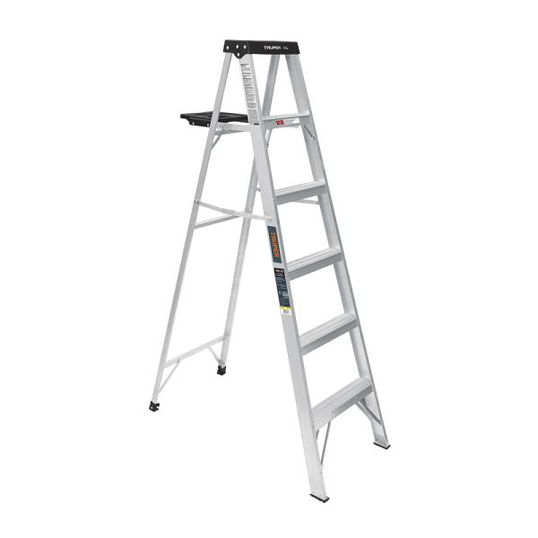 Escalera de Tijera de Aluminio Truper de 5 Peldaños con Bandeja