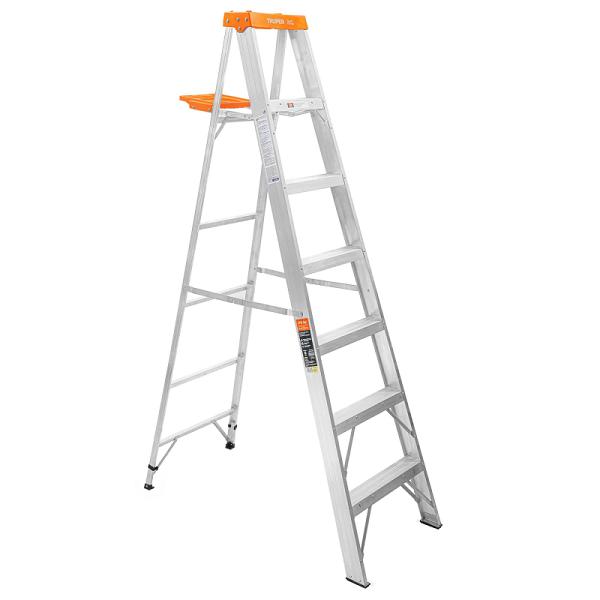 Escalera de Tijera Truper de Aluminio Tipo II, 6 Peldaños con Bandeja