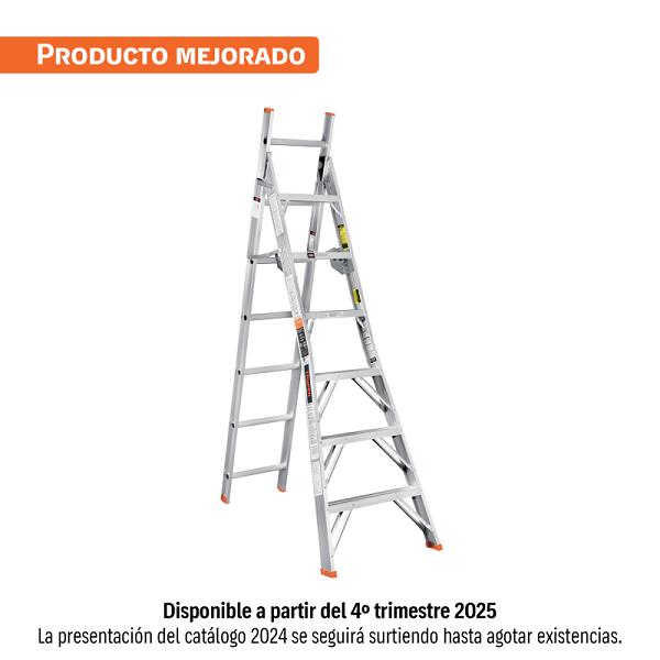 Escalera Convertible de Aluminio Truper, Tipo II, 13 Escalones