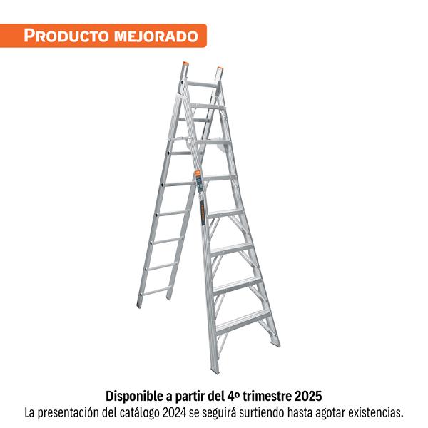 Escalera Convertible Truper de Aluminio Tipo II, 15 Escalones