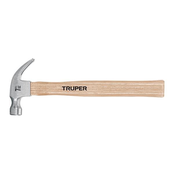 Martillo de Uña Curva Truper de 7 oz con Mango de Madera de Encino