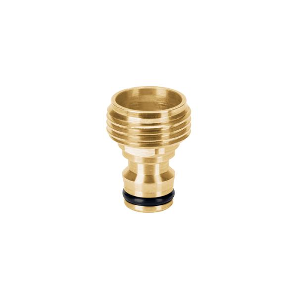 Conector 3/4' rápido macho de latón, sistema click, TRUPER