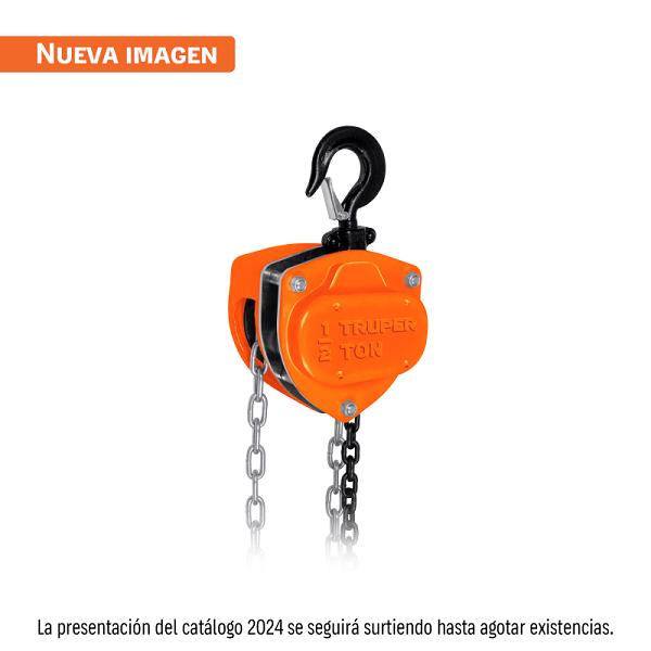 Polipasto de Cadena Truper de 1/2 Tonelada con Levantamiento de 3m