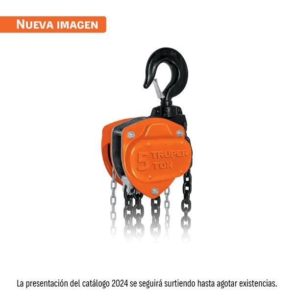 Polipasto Industrial de Cadena Truper, 5 Toneladas