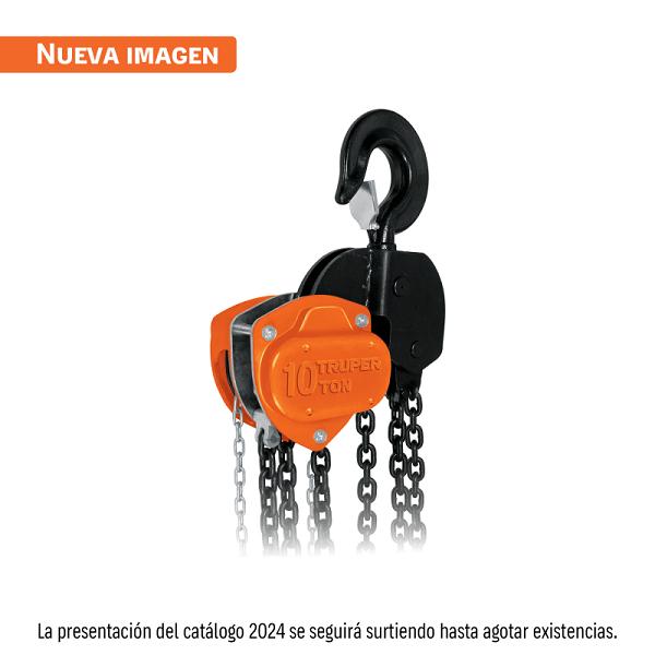 Polipasto Industrial de Cadena Truper, 10 Toneladas