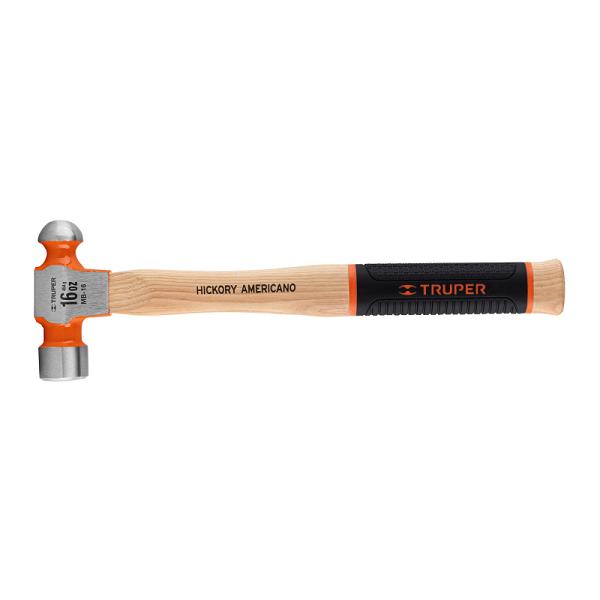 Martillo de Bola 16 oz Truper, Mango de Hickory con Grip Ergonómico