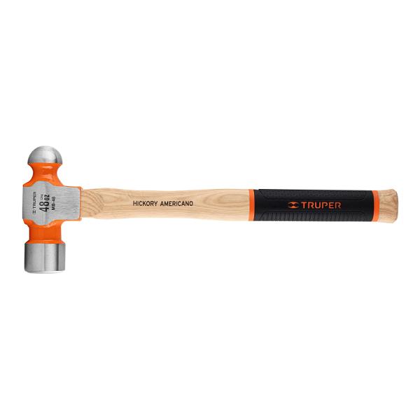 Martillo de Bola Truper Grip 48 oz con Mango de Madera Hickory