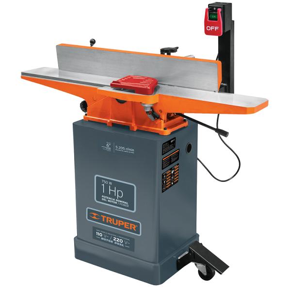 Canteadora para Madera de 6", Motor de 1 HP con 3 Cuchillas