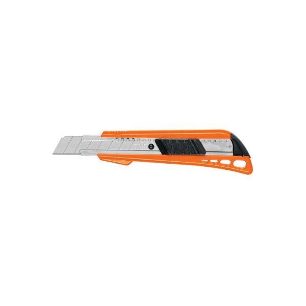 Cutter de 18 mm Reforzado con Alma Metálica y Seguro Automático, Truper
