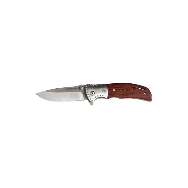 Navaja Abatible Truper con Mango de Madera, 4-1/2 Pulgadas