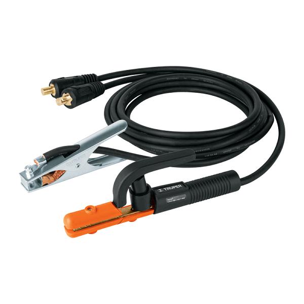 Kit de Cables Portaelectrodo y Pinza de Tierra 200A, 1/2", Truper Expert