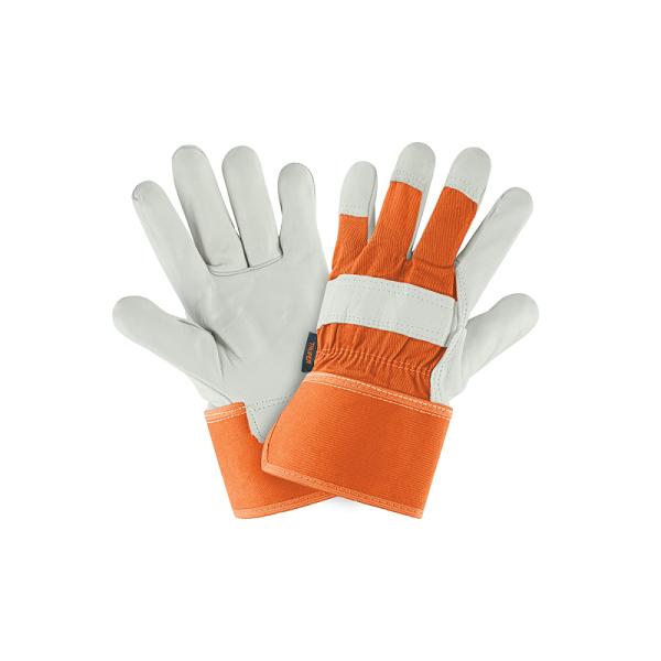 Guantes de Piel de Res y Dorso de Loneta Truper - Alta Resistencia