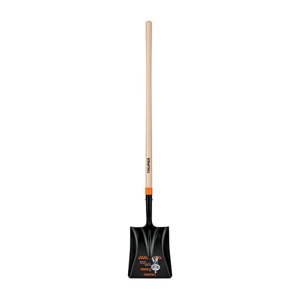 Pala Cuadrada T-2000 Truper con Mango Largo de Madera 45"
