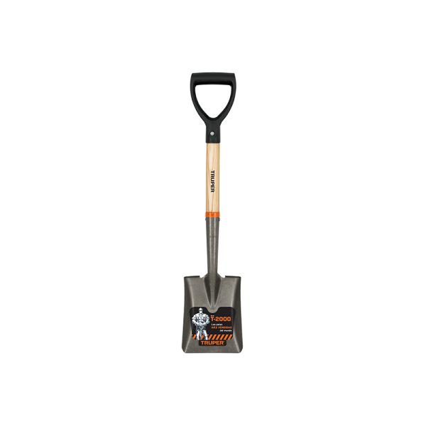 Pala Cajuelera Cuadrada Truper con Mango de Madera y Puño en D