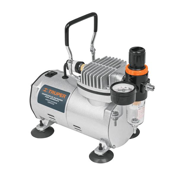 Compresor para Aerógrafo Truper 1/5 HP Libre de Aceite - 127V