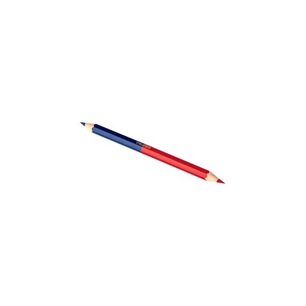 Blíster con 2 lápices 18 cm bicolor gruesos para carpintero