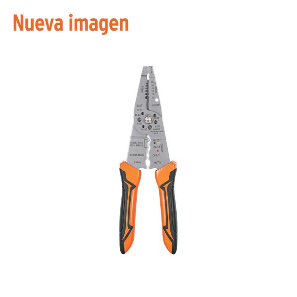Pinza Pelacables Truper de 8 Pulgadas, Calibres 10 a 24 AWG
