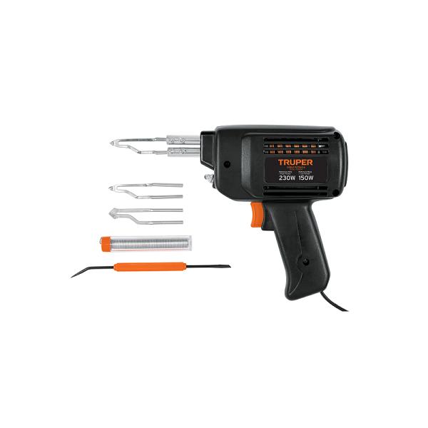 Cautín tipo Pistola Truper de 230 W con Doble Temperatura y Luz LED