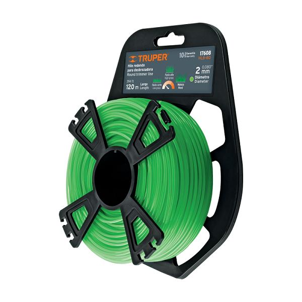 Hilo Redondo para Desbrozadora de 2 mm x 120 m con Carrete