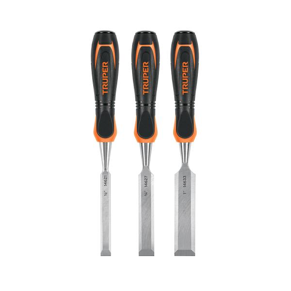 Juego de 3 Formones Truper con Mango Comfort Grip