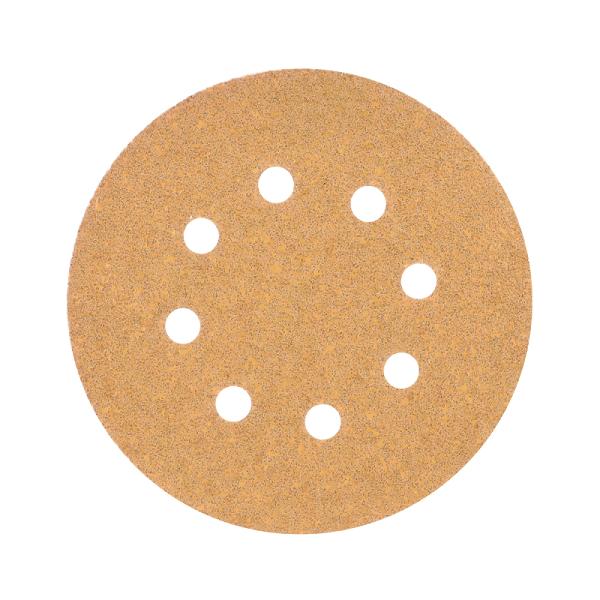 Paquete de 5 Discos de Lija de 5 Pulgadas, Grano 40, 8 Perforaciones