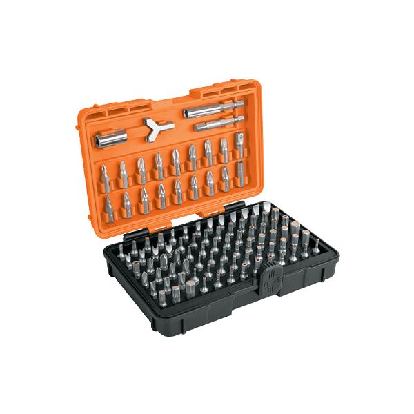 Juego de 100 Puntas Mixtas de 1" en Estuche Plástico de Alta Resistencia
