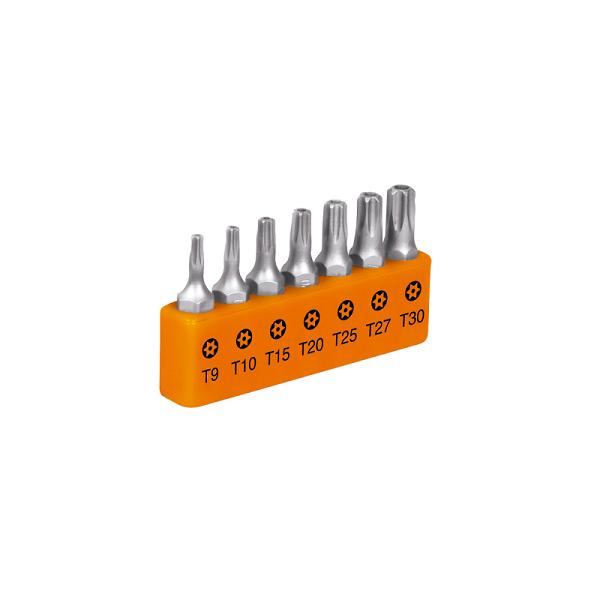 Juego de 7 Puntas Torx con Seguro EXPERT, Acero S2 de 1"