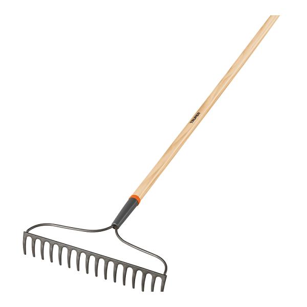Rastrillo Jardinero Truper Classic, 16 Dientes con Mango de 54 Pulgadas