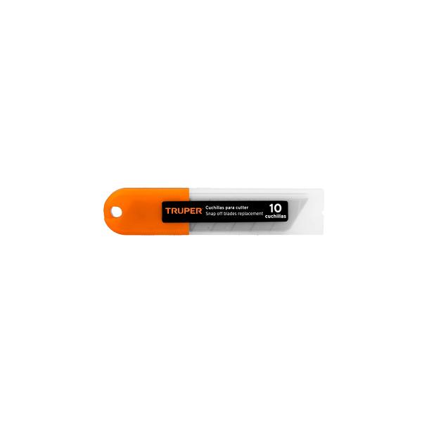 Estuche con 10 Cuchillas de Repuesto SK4 (25 mm) para Cúter, Truper