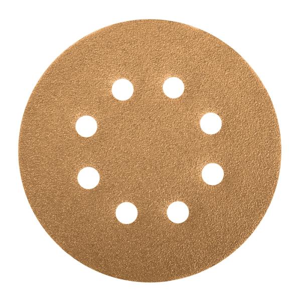 Paquete de 5 Discos de Lija de 5 Pulgadas Grano 320 con 8 Perforaciones