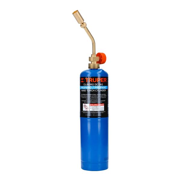 Kit de Mechero de Latón y Cilindro de Gas Propano de 400 g - Flama Azul