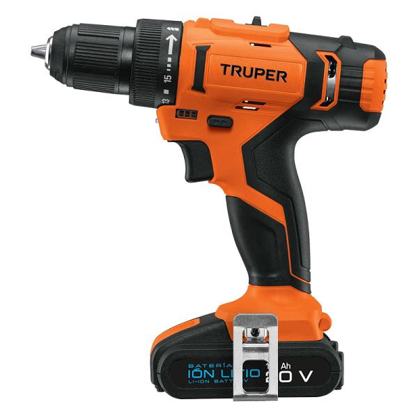 Taladro Inalámbrico Truper de 1/2" 20V con Batería de 2Ah