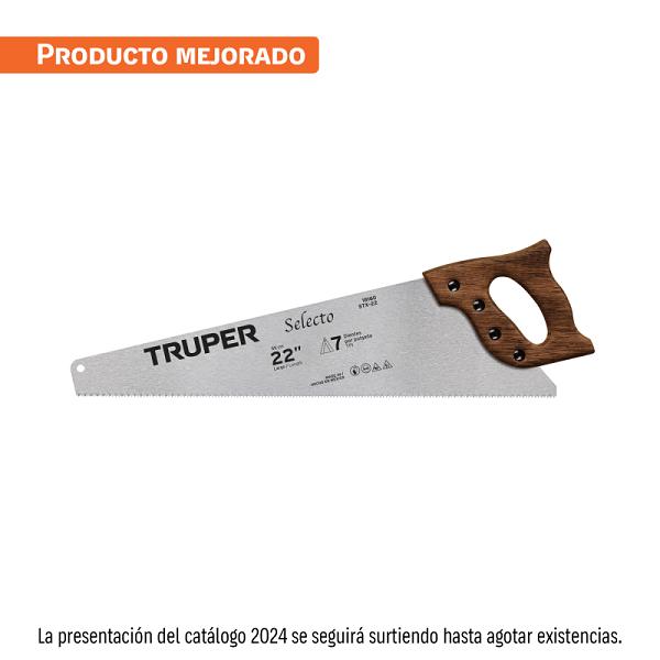 Serrucho de Mano Profesional Truper Selecto, 22'' y 7 DPP
