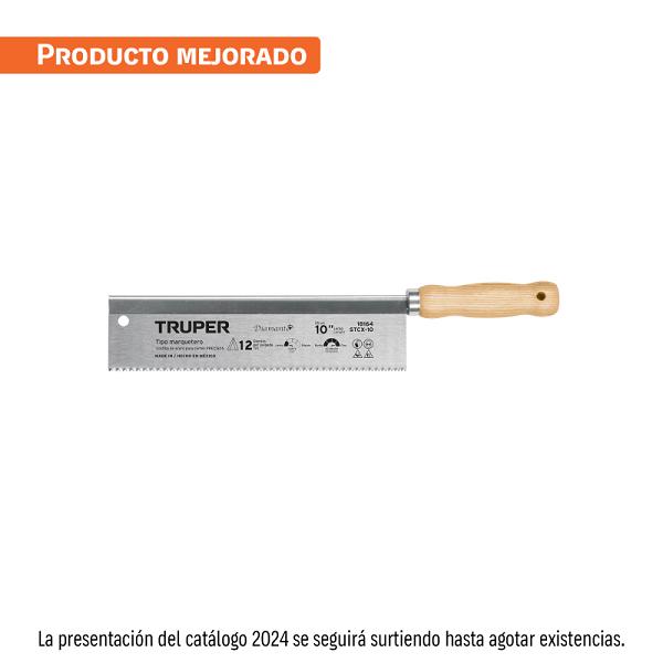 Serrucho de Costilla Tipo Marquetero Truper de 10 Pulgadas, 12 DPP