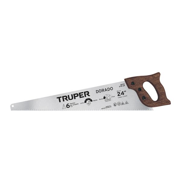Serrucho de Mano Profesional Truper Dorado de 24 Pulgadas, 6 DPP