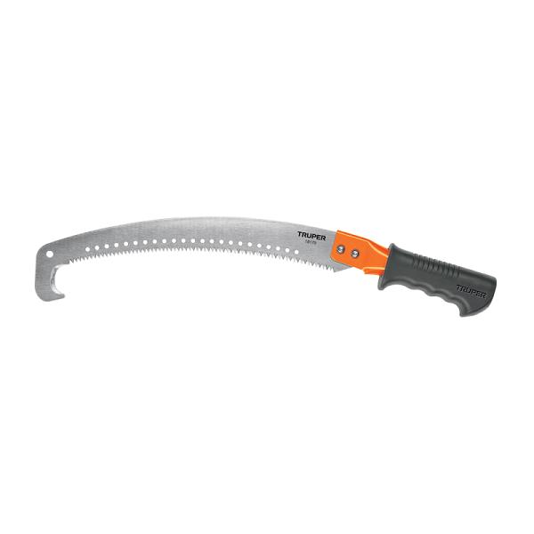 Serrucho de Poda Curvo de 14 Pulgadas con Gancho y Mango Comfort Grip