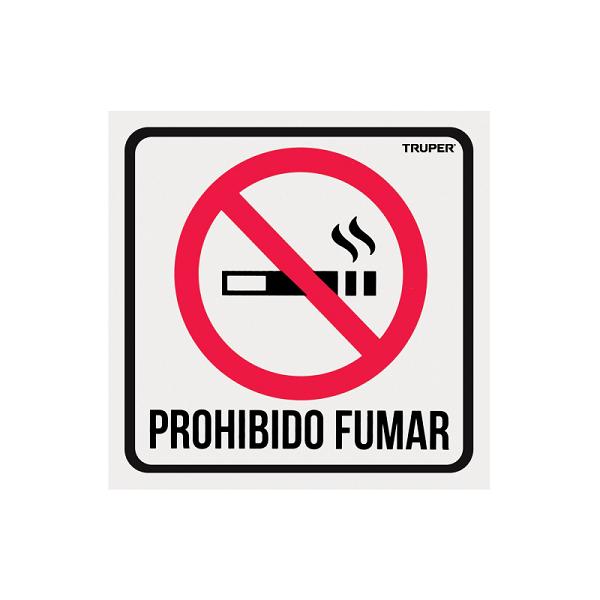 Letrero de Señalización "No Fumar" Truper 19 x 19 cm