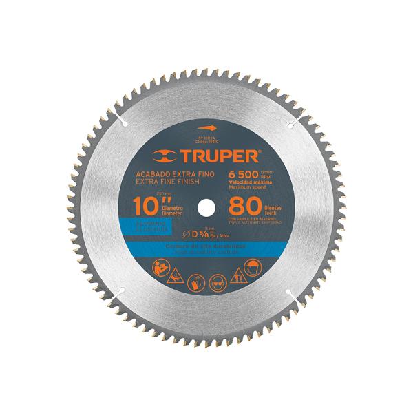 Disco de Sierra Circular para Aluminio de 10 Pulgadas, 80 Dientes, Eje 5/8"