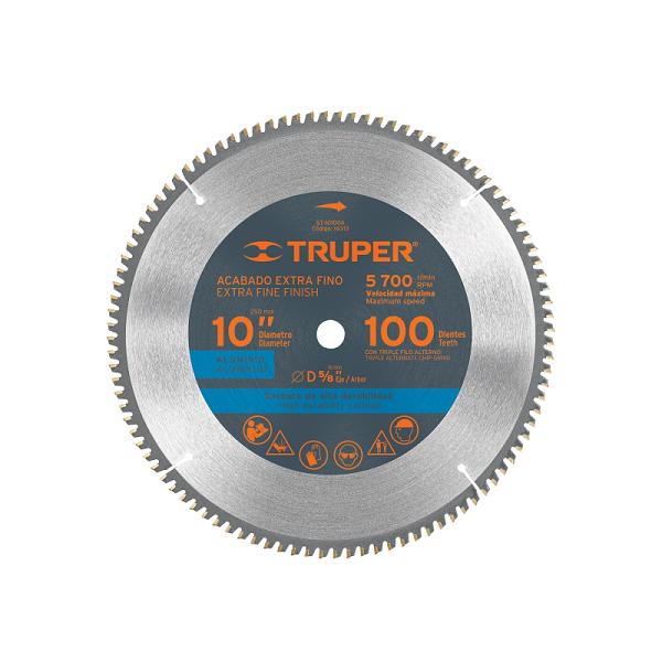 Disco de Sierra para Aluminio de 10" con 100 Dientes, Centro 5/8"