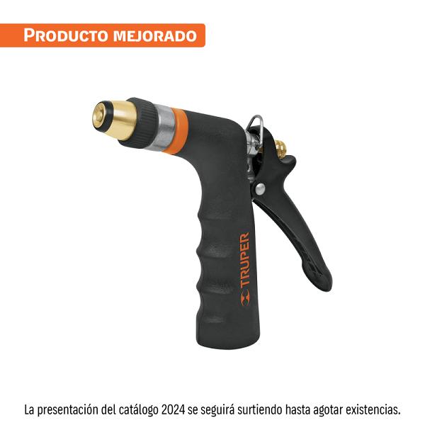 Pistola de Riego Metálica de 2 Funciones con Mango Ergonómico