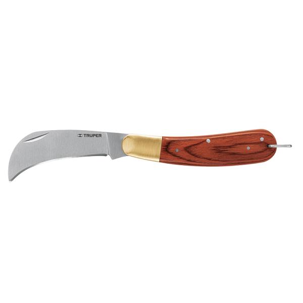 Cuchillo Abatible para Electricista Truper de 8 Pulgadas con Mango de Madera