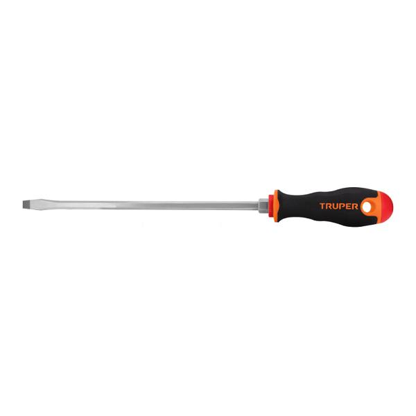 Desarmador Plano Truper de 5/16' x 10' con Mango Comfort Grip